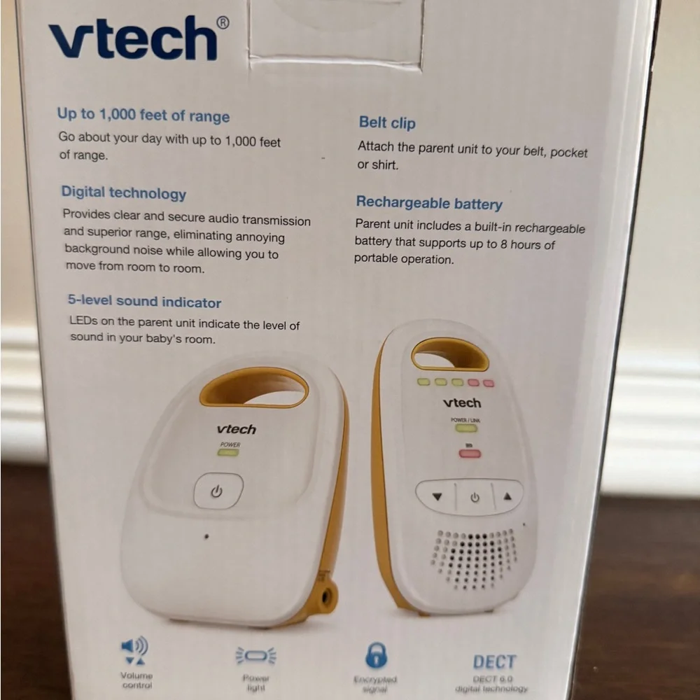 Like new VTech Audio Baby Monitor, used 1 Week - Picture 4 of 5